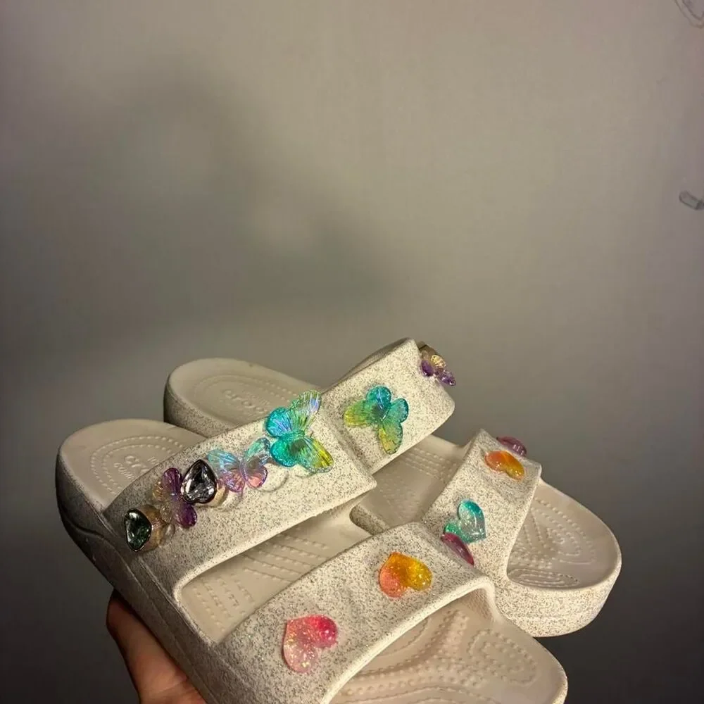 Crocs Women's Cream and White Sandals